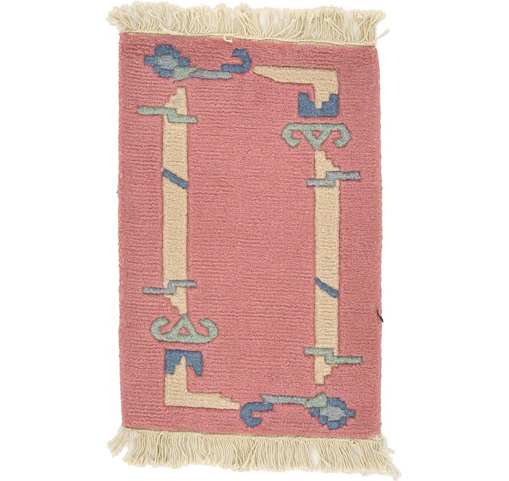 1' 4 x 2' Indo Tibet Rug