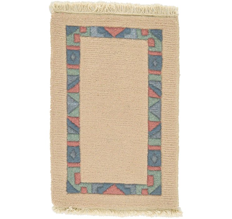1' 4 x 2' Indo Tibet Rug
