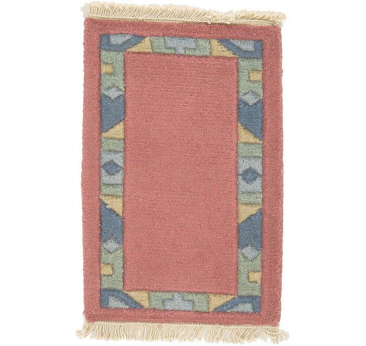 1' 4 x 2' Indo Tibet Rug