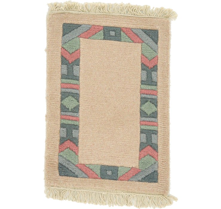 1' 4 x 2' Indo Tibet Rug