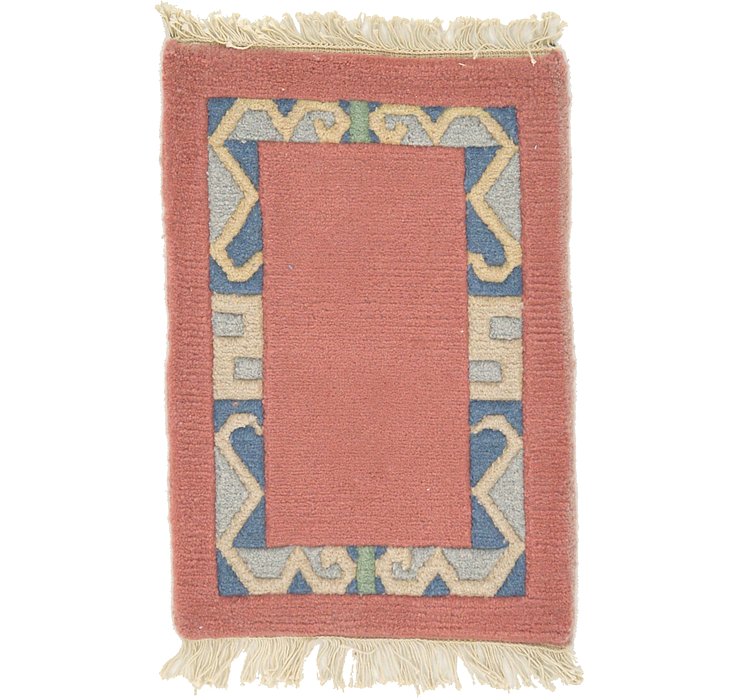 HandKnotted 1' 4 x 2' Indo Tibet Rug