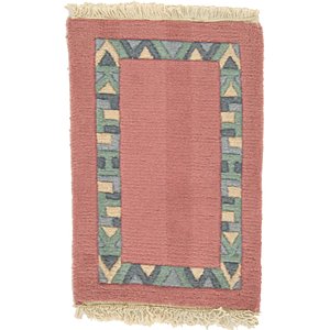 HandKnotted 1' 4 x 2' Indo Tibet Rug