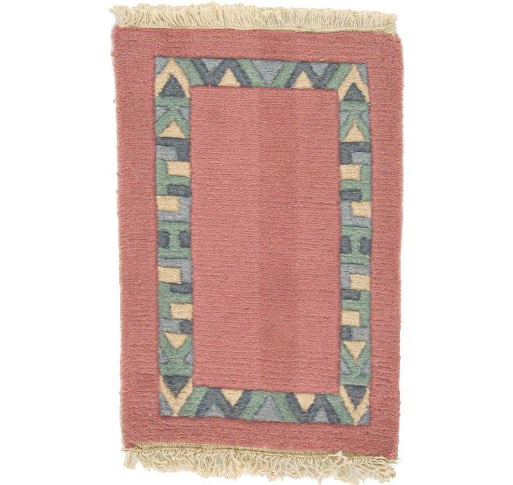 HandKnotted 1' 4 x 2' Indo Tibet Rug