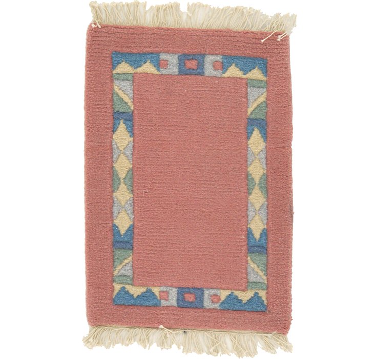 HandKnotted 1' 4 x 2' Indo Tibet Rug