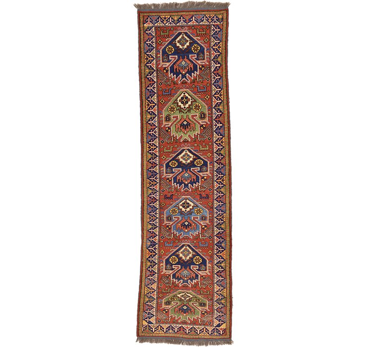 2' 9 x 9' 9 Kazak Oriental Runner Rug