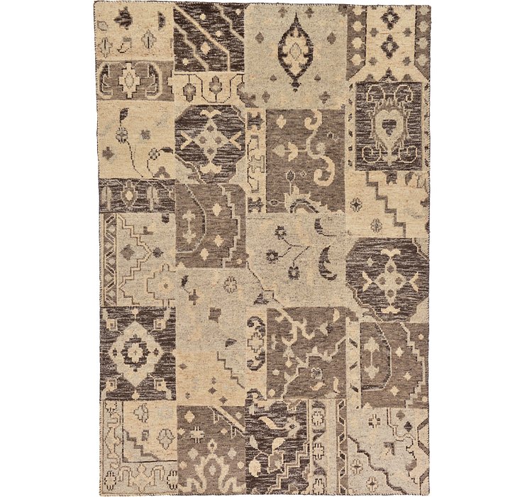 HandKnotted 6' 6 x 9' 7 Patchwork Rug