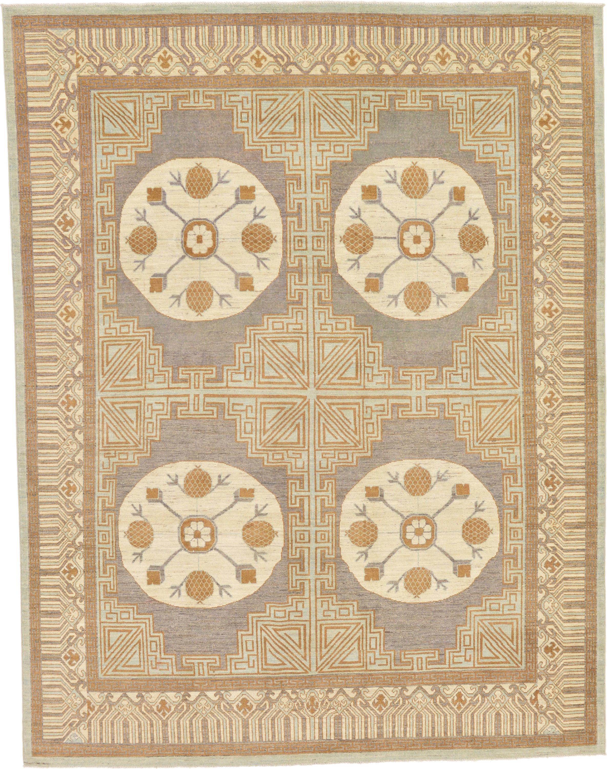 Gray 9' 2 x 11' 10 Khotan Ziegler Rug Rugs.ca