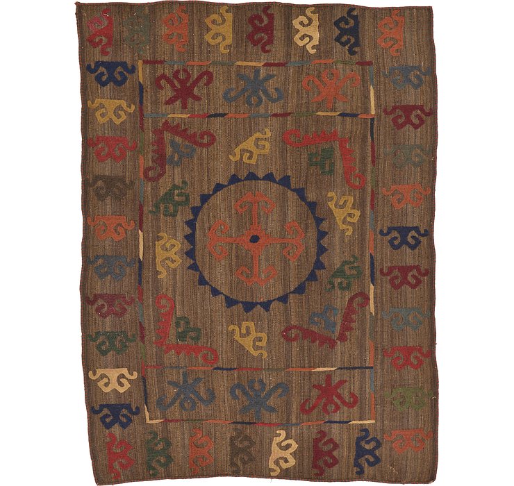 4' 7 x 6' 2 Kilim Suzani Rug