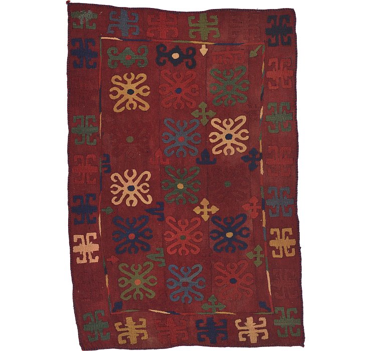 4' 4 x 6' 4 Kilim Suzani Rug