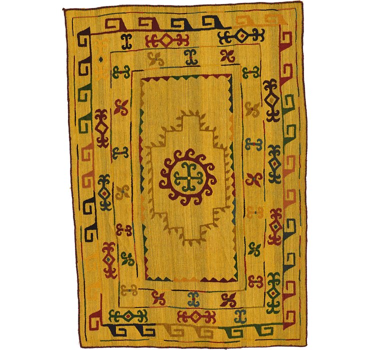 4' x 6' Kilim Suzani Rug