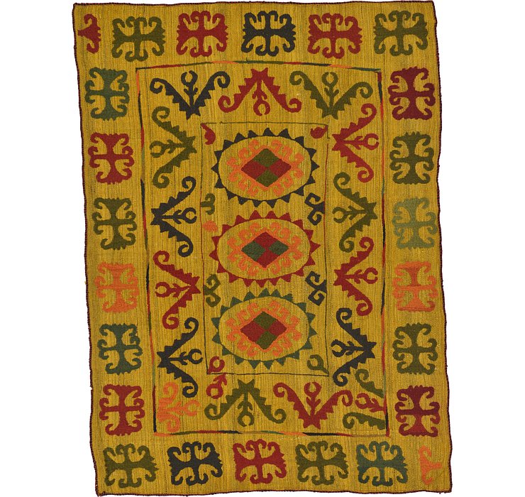 4' 9 x 6' 6 Kilim Suzani Rug