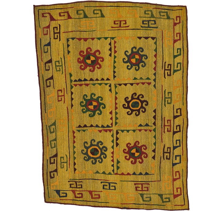 4' 7 x 6' 2 Kilim Suzani Rug