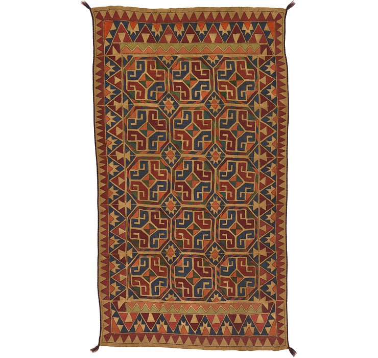 5' x 8' 6 Kilim Suzani Rug