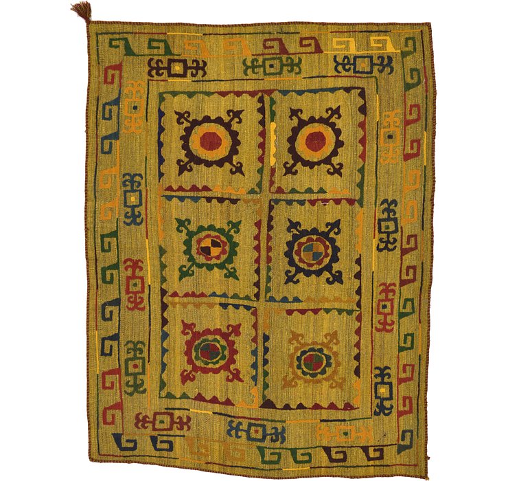 4' 8 x 6' Kilim Suzani Rug
