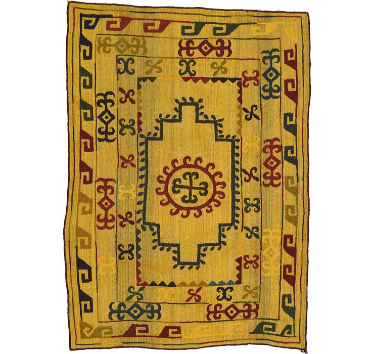 4' 4 x 6' Kilim Suzani Rug