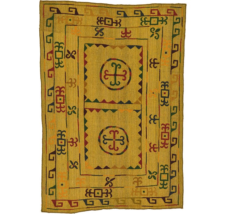 4' 5 x 6' 6 Kilim Suzani Rug