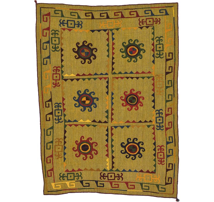 4' 6 x 6' 2 Kilim Suzani Rug