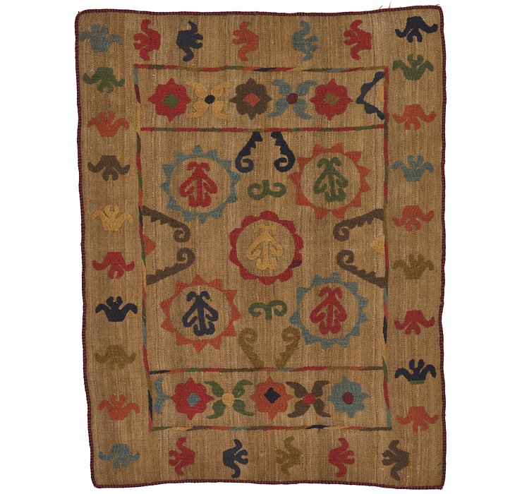 4' 10 x 6' 4 Kilim Suzani Rug