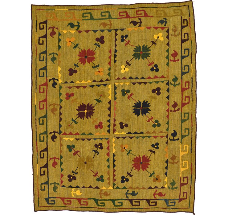 4' 9 x 6' Kilim Suzani Rug