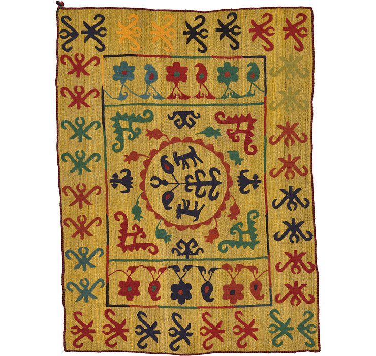4' 10 x 6' 5 Kilim Suzani Rug