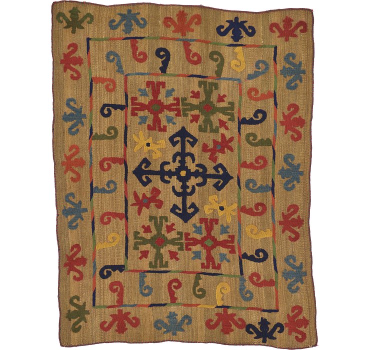 4' 10 x 6' 6 Kilim Suzani Rug