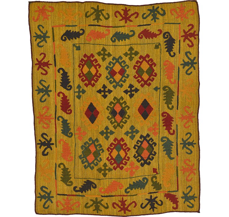 5' x 6' 5 Kilim Suzani Rug