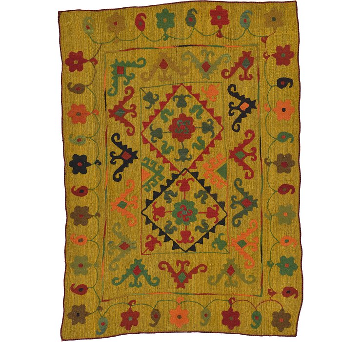 4' 10 x 6' 9 Kilim Suzani Rug