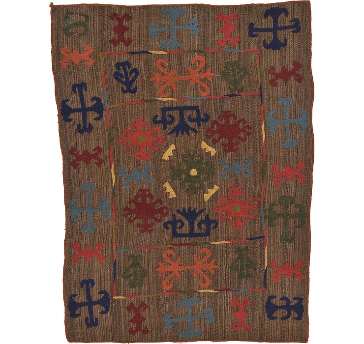 4' 10 x 6' 5 Kilim Suzani Rug