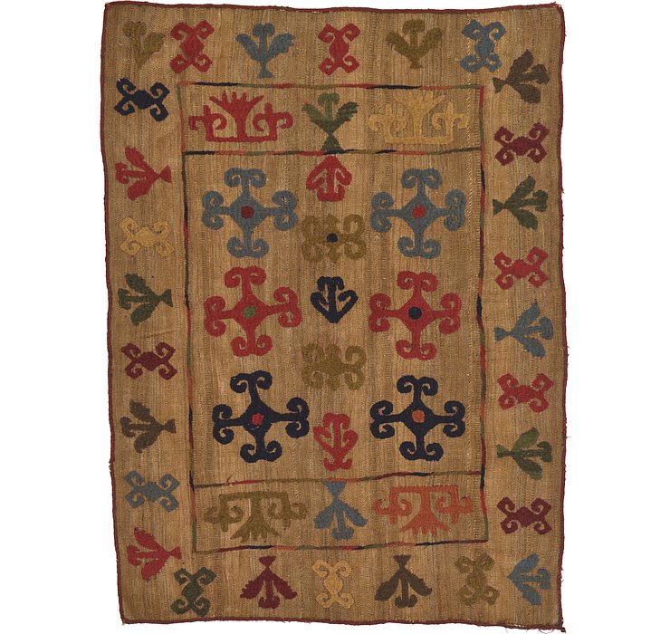 4' 10 x 6' 5 Kilim Suzani Rug