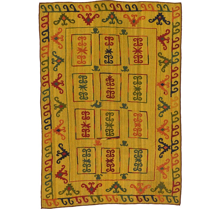 6' 10 x 9' 9 Kilim Suzani Rug