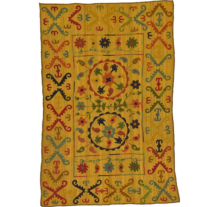 6' x 8' 10 Kilim Suzani Rug