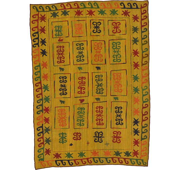 6' 6 x 9' 2 Kilim Suzani Rug