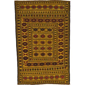 4' x 6' 2 Kilim Afghan Rug