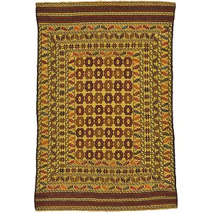 4' 2 x 6' Kilim Afghan Rug