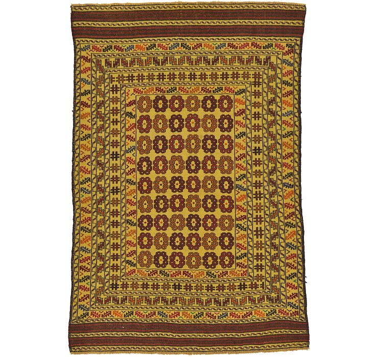4' 2 x 6' Kilim Afghan Rug