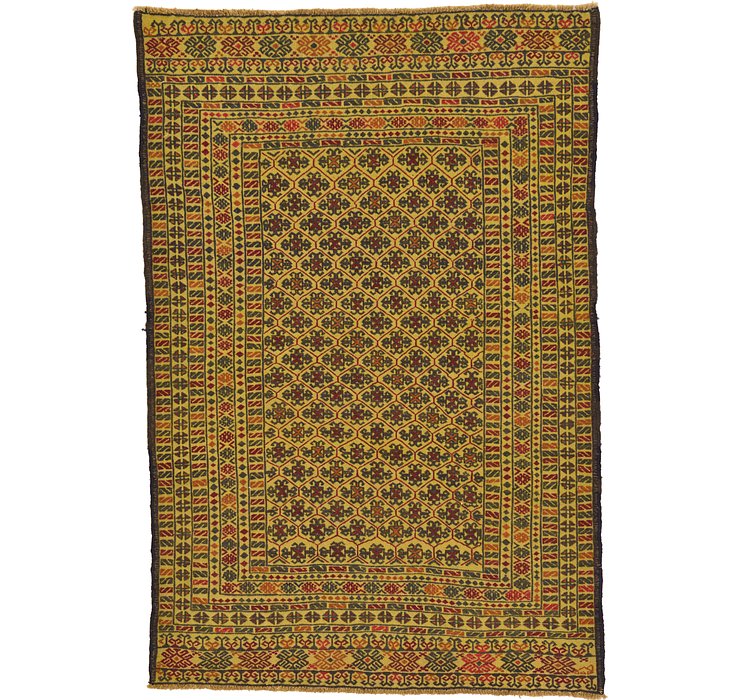 4' 3 x 6' 4 Kilim Afghan Rug