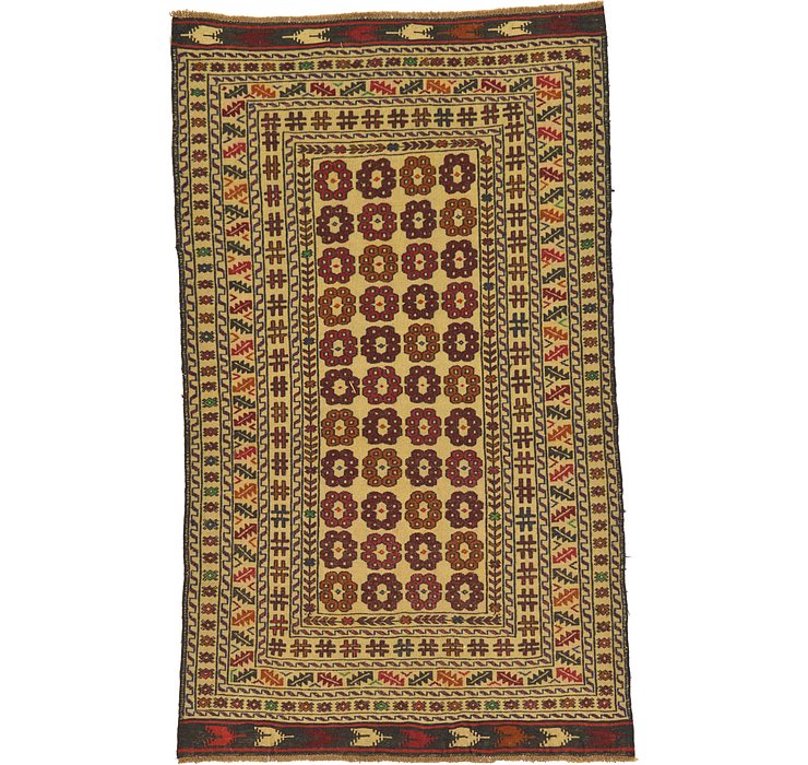 3' 10 x 6' 3 Kilim Afghan Rug