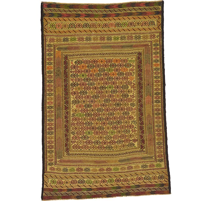 4' x 6' 3 Kilim Afghan Rug