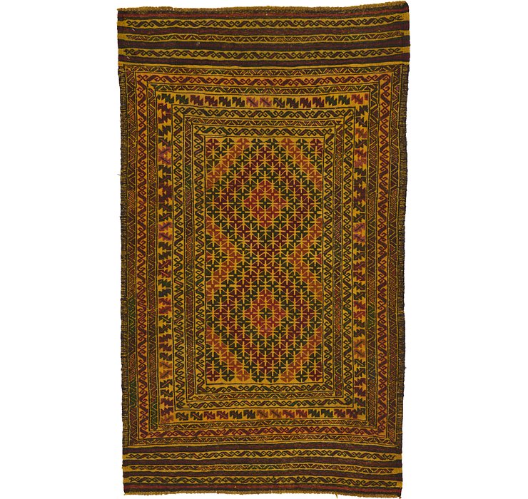 3' 9 x 6' 5 Kilim Afghan Rug