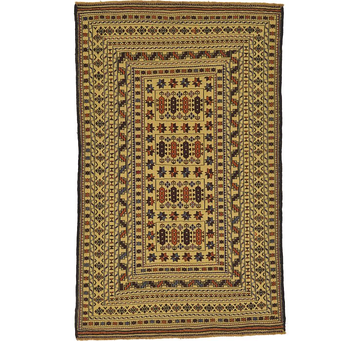 4' 2 x 6' 9 Kilim Afghan Rug