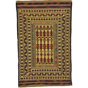 4' x 6' 2 Kilim Afghan Rug