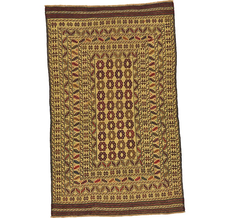 4' x 6' 4 Kilim Afghan Rug