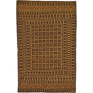 4' 2 x 6' 4 Kilim Afghan Rug