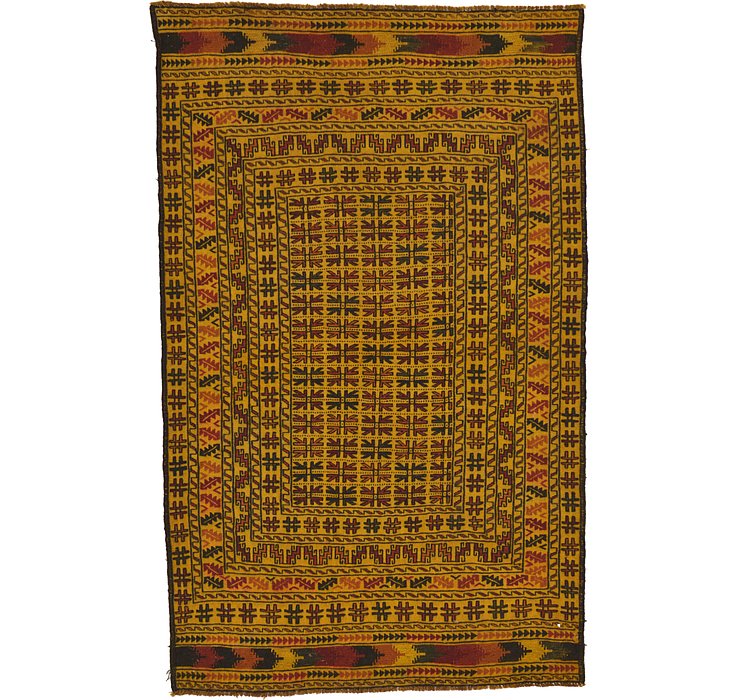 4' x 6' 5 Kilim Afghan Rug