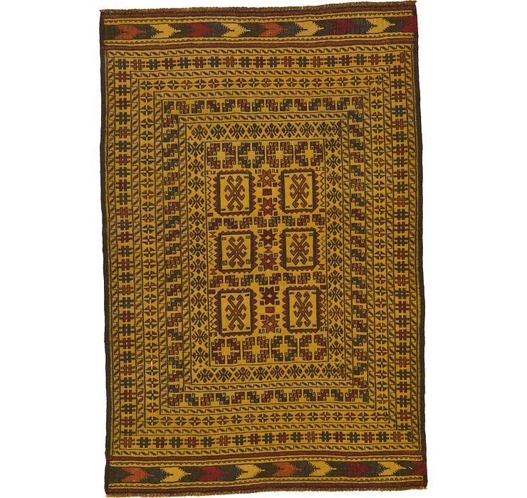 4' x 6' Kilim Afghan Rug