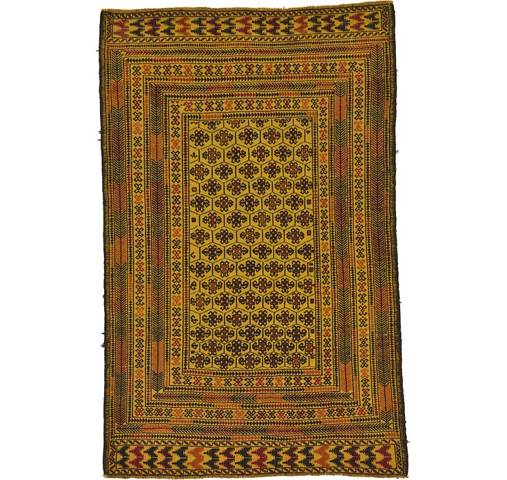4' x 6' 3 Kilim Afghan Rug
