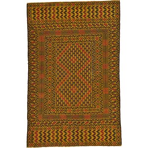 4' 2 x 6' 5 Kilim Afghan Rug