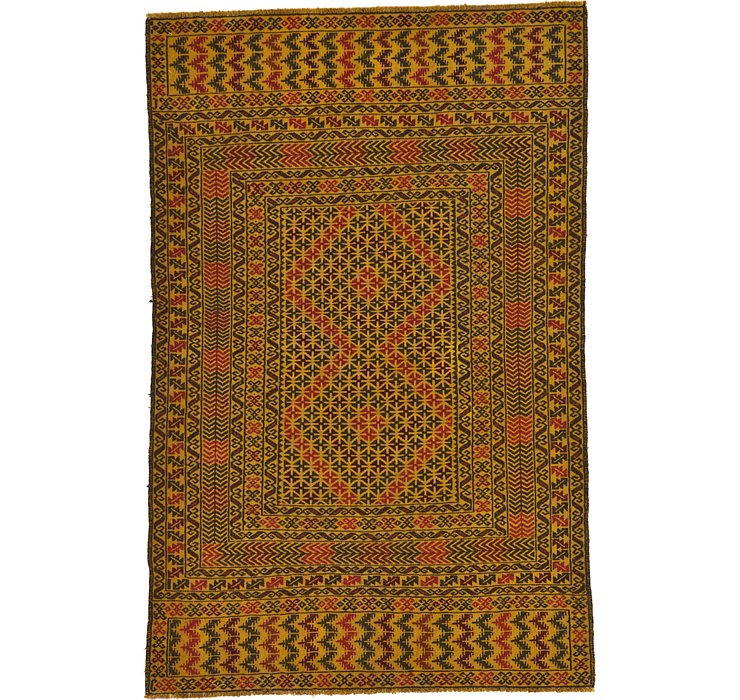 4' 2 x 6' 5 Kilim Afghan Rug