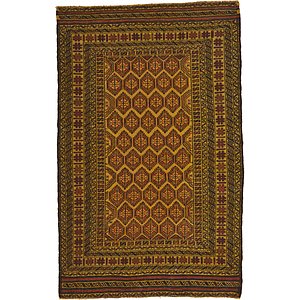 4' 2 x 6' 5 Kilim Afghan Rug