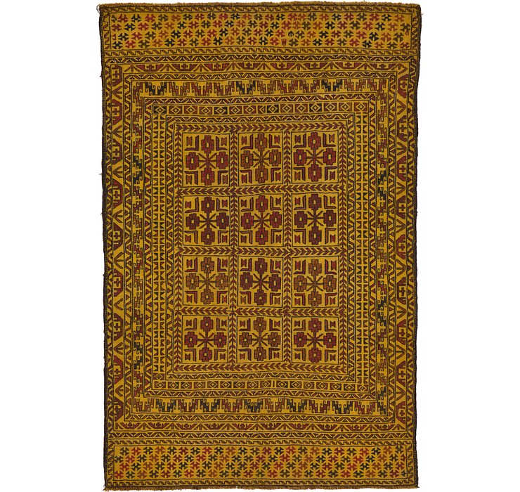 4' 2 x 6' 4 Kilim Afghan Rug